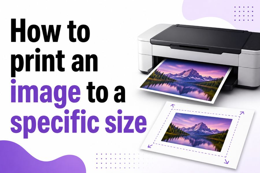 how to print an image to a specific size